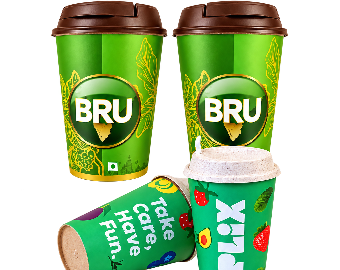 Green reusable promotional brand cups